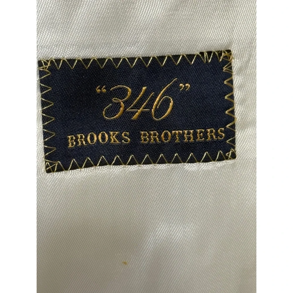 Brooks Brothers 346 Mens 44R Seersucker Blazer Blue White Striped Sport Coat